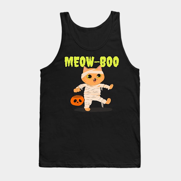 Cat Halloween Mummy Gift Tank Top by Anassein.os